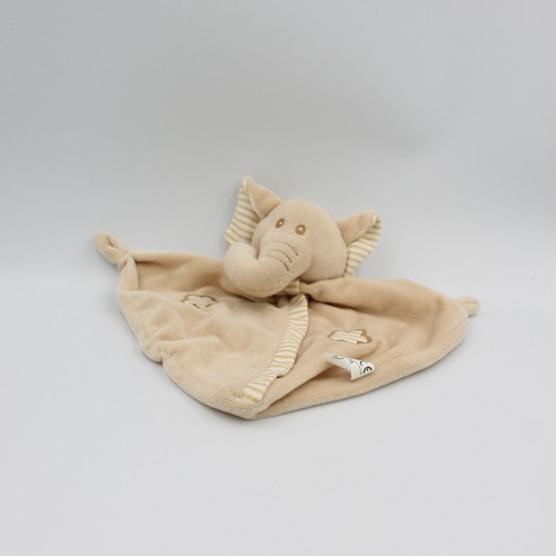 Doudou plat éléphant - , beige