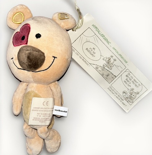 Doudou peluche marron beige - peluche,