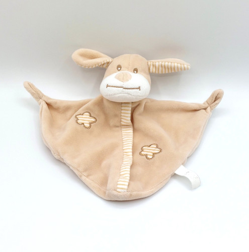 Doudou plat chien beige - , marron