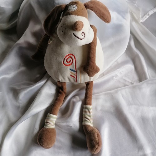 Doudou chien blanc - ,, marron